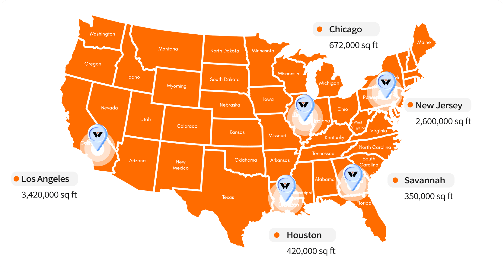 Global fulfillment network map